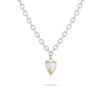 LIEBESKIND Berlin Necklace - Collar de acero inoxidable - Bicolor plata/IP Gold - Cadena de ancla ajustable hasta 50 cm - resistente al agua y agradable para la piel