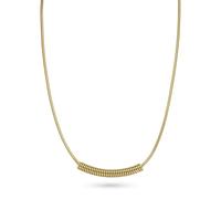 LIEBESKIND Berlin Necklace - Collar de acero inoxidable - IP Gold - Cadena de serpiente redonda ajustable hasta 45 cm - resistente al agua y agradable para la piel