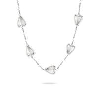 LIEBESKIND Berlin Necklace - Collar de acero inoxidable - Plata - Cadena de ancla ajustable hasta 50 cm - Resistente al agua & hipoalergénica