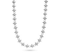 LIEBESKIND Berlin Necklace - Collar de acero inoxidable - Plata - Cadena de eslabones ajustable hasta 50 cm - impermeable y agradable para la piel