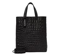 Liebeskind Berlin Paper Bag Tote Kroko, Shopper para Mujer, Negro (Black), Medium