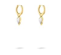LIEBESKIND Berlin - Pendientes de aro para mujer de acero inoxidable con | Pendiente con colgante de corazón extraíble, resistente al agua, respetuoso con la piel
