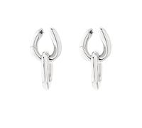 LIEBESKIND Berlin - Pendientes para mujer con colgante de forma orgánica, joyas modernas de acero inoxidable en plata, oro, oro rosa y negro, elegantes pendientes colgantes para cualquier look, 31 cm