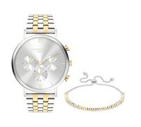 Liebeskind Berlin Set - Reloj cronógrafo Bicolor con Pulsera a Juego - Bicolor Plata/IP Oro - Acero Inoxidable - Reloj de Pulsera analógico para Mujer con Movimiento de Cuarzo - 40 mm - 5 ATM