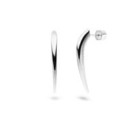 LIEBESKIND Berlin Spikes Pendientes - Pendientes de acero inoxidable - Plata - 3 cm - Cierre de ranura, impermeable y delicado con la piel