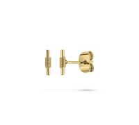 LIEBESKIND Berlin Twist - Pendiente de acero inoxidable, oro IP, 0,7 cm, cierre de ranura, resistente al agua y respetuoso con la piel