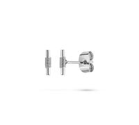 LIEBESKIND Berlin Twist - Pendiente de acero inoxidable - plata - 0,7 cm - cierre de ranura, resistente al agua y delicado con la piel
