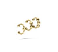LIEBESKIND Berlin Urban Chic Earcuff Set - Juego de pendientes de acero inoxidable - Oro IP - 1,4 cm - Impermeable y respetuoso con la piel