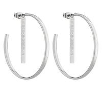 Liebeskind LJ-0256-E-43, Pendientes de aro Mujer, Plata, 4,3 cm