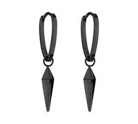 Liebeskind LJ-0883-E-36, Pendientes de aro Mujer, negro, 3,6 cm