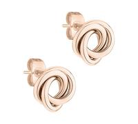 Liebeskind LJ-1050-E-12, Pendientes de botón Mujer, oro rosa, 1,2 cm