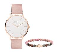 Liebeskind LS-0072-LQB, Conjunto de reloj y pulsera de abalorios Mujer, Multicolor