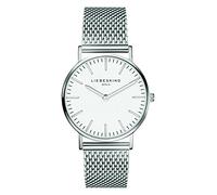 Liebeskind New Case Mesh, Reloj mujer, Plateado Y Blanco, 34 mm