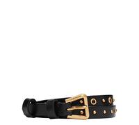 LIEBESKIND PB Belt Studs Gold, Cinturón Small para Mujer, Negro, S