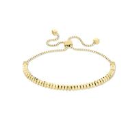 LIEBESKIND Pulsera Berlin Beads, de acero inoxidable, con cierre de cordón, 17 cm, Acero inoxidable, No es una piedra preciosa