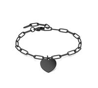 Liebeskind Pulsera Berlín de 21 cm de Acero Inoxidable con Colgante de corazón