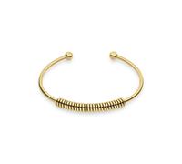 LIEBESKIND Pulsera Berlin - Elegante pulsera de acero inoxidable pulido - IP Gold - 6,9 cm - impermeable y agradable para la piel