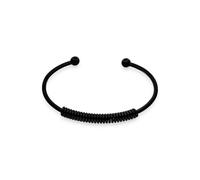 LIEBESKIND Pulsera Berlin - Elegante pulsera de acero inoxidable pulido - IP negro - 6,9 cm - resistente al agua y agradable para la piel