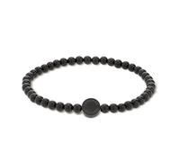 LIEBESKIND Pulsera Berlin - Elegante pulsera de acero inoxidable pulido - IP negro - Ajustable hasta 18 cm - resistente al agua y agradable para la piel