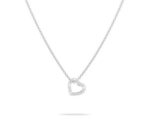 Liebeskind Tamaris TJ-0547-N-45 - Cadena de plata 925 con forma de corazón, 45 cm, Plata, Circonia cúbica