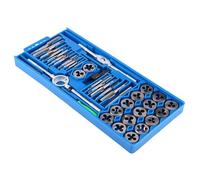 LiebeWH 40 Piezas Juego de Machos y Matrices M3-M12 1/8NPT Kit de Roscado de Acero de Aleación de Alta Velocidad para Roscas Internas y Externas Herramientas Manuales Herramientas de Reparación
