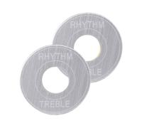 LiebeWH Anillo de Interruptor de Palanca de Guitarra, Placa de Arandela de Agudos Rítmica de Aleación de Aluminio, Paquete de 2, Anillo Selector de Pastilla Autoadhesivo de 3 Vías para Guitarristas
