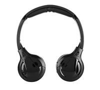 LiebeWH Auriculares Infrarrojos Inalámbricos para Coche, Auriculares de Audio Estéreo Plegables con Doble Canal Alcance de 10 M Silencio de Alimentación Automático Diseño Ligero para Pasajeros de