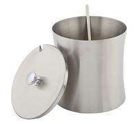 LiebeWH Azucarero de Acero Inoxidable con Tapa, Tarro de Condimento de 400 Ml con Cuchara, Tapa de Sellado, Recipiente de Azúcar Compacto para Barra de café, Sal, Dulces, Uso en Mostrador de Cocina