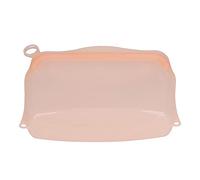 LiebeWH Bolsa de Almacenamiento de Alimentos de Silicona, Bolsa de Silicona Espesa para Alimentos con Sello a Prueba de Fugas, de Almacenamiento Naranja de Grado Alimenticio para Viajes en (S)