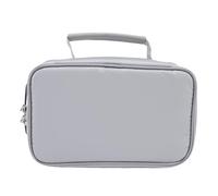 LiebeWH Bolsa de Archivo Portátil Ignífuga con Cerradura, Organizador de Almacenamiento Compacto, 24x15x8cm, Plateado, para Llaves, Tarjetas, Gabinete de Almacenamiento de Moneda