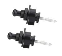 LiebeWH Botones de Correa de Guitarra de Guitarra de 2pcs Botones de Correa de Seguridad de Liberación Rápida Conjunto de Mechones de Reemplazo de Reemplazo (BLACK)