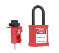 LiebeWH Candado de Bloqueo de Disyuntor en Miniatura, Candado de Seguridad con Etiqueta de Bloqueo de Acero Inoxidable de Nailon, Grillete Aislado, 2 Llaves, para Dispositivos de Válvulas de Equipos