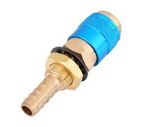 LiebeWH Conector Rápido para Soplete de Soldadura, Conector de Manguera M8 de Latón, Acoplamiento Rápido de Agua y Gas, Fácil Instalación para Accesorios de Soplete de Soldador MIG TIG (BLUE)
