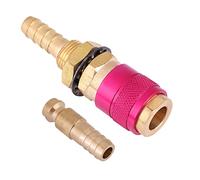 LiebeWH Conector Rápido para Soplete de Soldadura, Conector de Manguera M8 de Latón, Acoplamiento Rápido de Agua y Gas, Fácil Instalación para Accesorios de Soplete de Soldador MIG TIG (rojo)