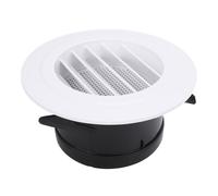 LiebeWH Cubierta de Ventilación Redonda de 100 Mm, Material ABS con Diseño de Rejilla Oblicua para de Ventilación de Baños y Oficinas