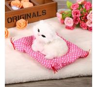 LiebeWH Gatito de Peluche, Muñeco de Gato Sentado con Sonidos de Maullidos, Felpa y Plástico 17 X 14 Cm, Diseño de Ojos Que Se Abre, Decoración de Cojín para Mesa, Coche, Hogar, Niños, Niñas,