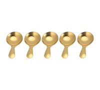 LiebeWH Juego de Mini Cucharas de Acero Inoxidable de 5 Piezas, Cuchara para Helado, té, Postre, Cuchara, Bonitos Utensilios de Cocina con Bordes Lisos para un Uso Seguro, Apto para Lavavajillas