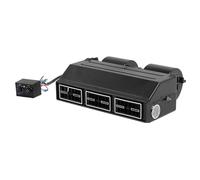 LiebeWH Kit de Evaporador de CA para Debajo del Tablero Unidad de Ensamblaje de Enfriador Universal para Debajo del Tablero de Aleación de Aluminio ABS Termostato Electrónico de 3 Velocidades de 12