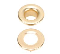 LiebeWH Kit de Ojales de Latón, 100 Juegos de Ojales de Metal de Identificación de 8 Mm con Arandelas para Tela de Cuero, Lienzo, Proyectos de Bricolaje, Refuerzo Duradero Galvanizado Multicapa (GOLD)