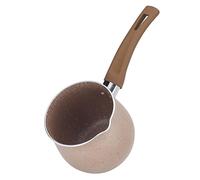 LiebeWH Mini Cacerola para Leche Calentador de café de Aleación de Aluminio Antiadherente Cacerola de un de 10 Cm para Derretir Mantequilla Chocolate Calentar Leche Café Té en la Cocina Casera (BROWN)