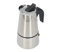 LiebeWH Moka de Acero Inoxidable, Exprés, para Estufa de Estilo Italiano, Portátil Antiescaldaduras con Fondo Ancho para Acampar, Uso Doméstico, 100ml, 200ml, 300ml, 450ml (200ML)