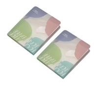 LiebeWH Paleta de Maquillaje Desechable de Papel Resistente y Duradero para Mezclar Colores, 2 Juegos de Paleta de Papel con Base en Barra para Salón de Belleza y Uso Doméstico