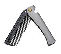 LiebeWH Peine para Barba Peine de Dientes Redondos Plegable Antiestático Portátil de Acero Inoxidable para Cabello y Barba, Regalo Ideal para Amigos, Padre y Colegas - Forma de Cabeza de Aceite