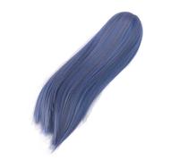 LiebeWH Peluca de Muñeca Articulada con Bola de Estilo DIY de 1/4, Peluca Larga y Recta de Seda Suave de Alta Temperatura para Muñecas de 7-8 Pulgadas, Accesorios de Repuesto para el Cabello (BLUE)