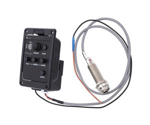 LiebeWH Preamplificador de Guitarra Volumen Bajo Medio Agudos Control de Fase Sintonizador Pastilla EQ con Características Convenientes, Disfrute de Beneficios Adicionales como un Indicador de