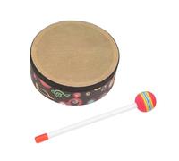 LiebeWH Tambor de Mano para Niños Pet Shell Drum Instrument 6in 8in con Baqueta Sonido de Calidad Percusión Manual para Aprendizaje de Música Orff Tocar Ritmo en Casa o en la Escuela (6 Pulgadas)