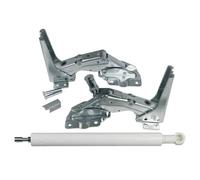 Liebherr 9590166 - Amortiguador de puerta + bisagra de puerta superior e inferior para frigorífico, entre otros, IKB 2214-20A, IKP 1554-20A, IKP 2850-20D