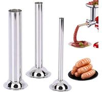 LiebHome - Tubos de relleno de acero inoxidable para embudos de embudos de embudo manual, para molinos de carne #10-12, Φ12 mm/Φ19 mm/Φ32 mm (juego de 3)