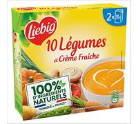 Liebig Sopa con 10 verduras y crema fresca, 2 x 30 cl