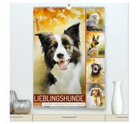 Lieblingshunde (hochwertiger Premium Wandkalender 2026 DIN A2 hoch), Kunstdruck in Hochglanz: Die besten Freunde des Menschen in Aquarell